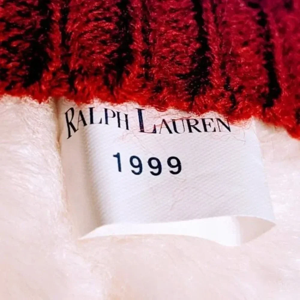 Ralph Lauren Polo White‎ Teddy Bear Plush Red Sweater 1999 2000 NIP Jointed - Picture 13 of 13